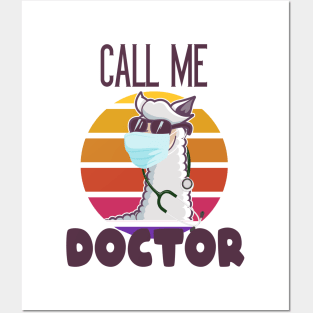 Funny Llama Doctor Posters and Art